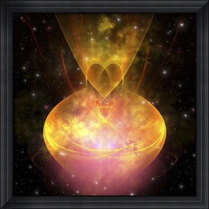 Framed Stars are born in this hourglass shaped nebula out in the cosmos Print