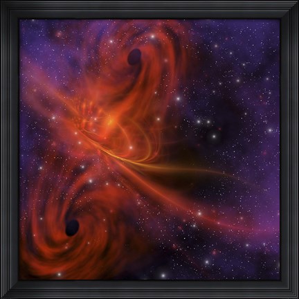 Framed This cosmic phenomenon is a whirlwind in space Print