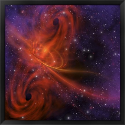 Framed This cosmic phenomenon is a whirlwind in space Print