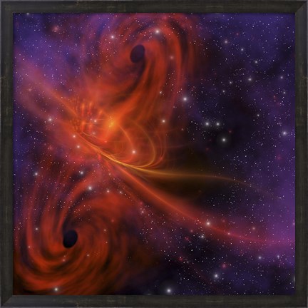 Framed This cosmic phenomenon is a whirlwind in space Print