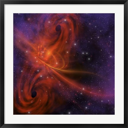 Framed This cosmic phenomenon is a whirlwind in space Print