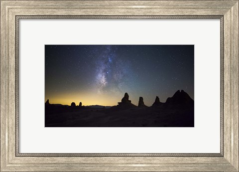 Framed Milky Way over Trona Pinnacles Trona, California Print