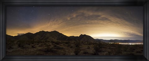 Framed partly coiudy sky over Borrego Springs, California Print