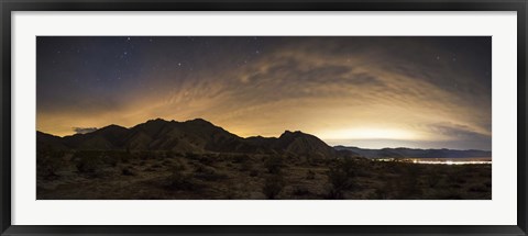 Framed partly coiudy sky over Borrego Springs, California Print