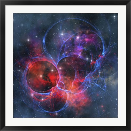 Framed dark nebula is a type of interstellar cloud Print