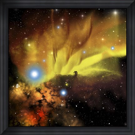 Framed Illustration of the Horsehead Nebula Print