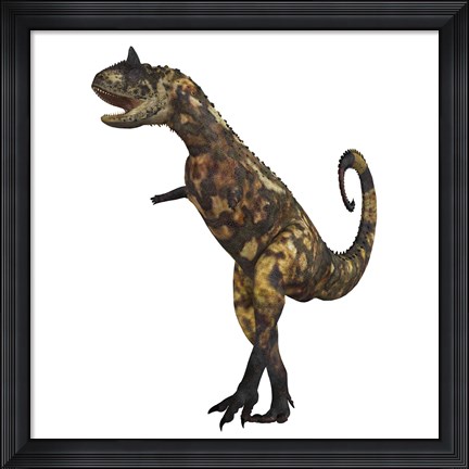 Framed Carnotaurus dinosaur Print