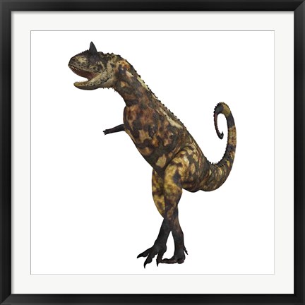 Framed Carnotaurus dinosaur Print