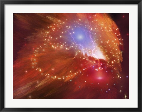 Framed Orange Nebula Print