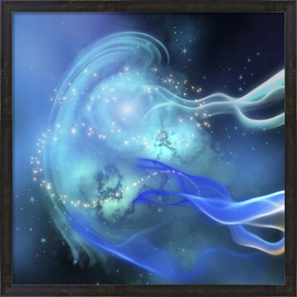 Framed Blue Nebula Print