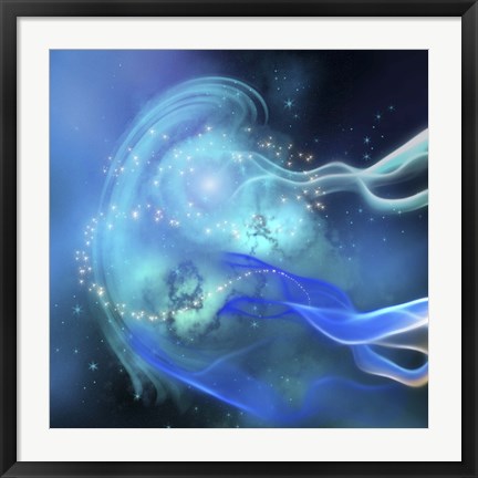 Framed Blue Nebula Print