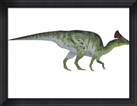 Framed Olorotitan, a duckbilled dinosaur from the Cretaceous Period Print