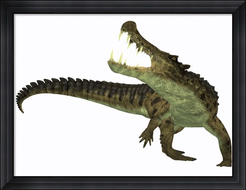 Framed Kaprosuchus is an extinct genus of crocodile Print