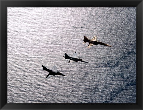 Framed F-5F Tiger II, F-5E Tiger II and A-4 Skyhawk Print