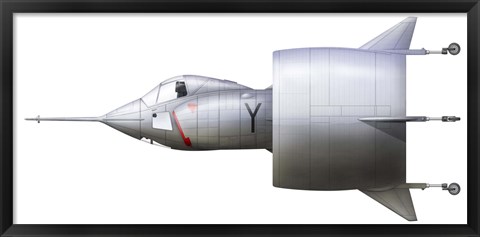 Framed Artist&#39;s concept of the experimental VTOL aircraft Print