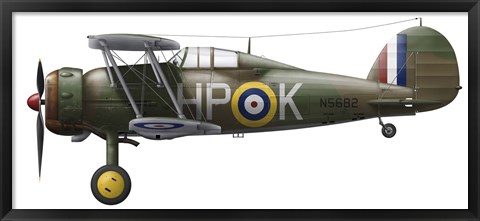 Framed Gloster Gladiator Mk II Print