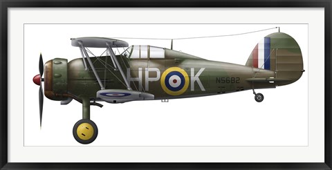 Framed Gloster Gladiator Mk II Print