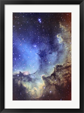 Framed NGC 7380 Emission Nebula in Cepheus Print