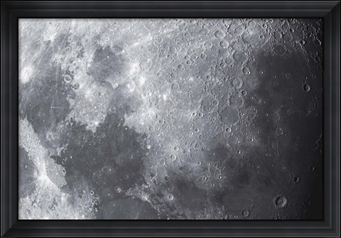 Framed Close up view of the Moon Print