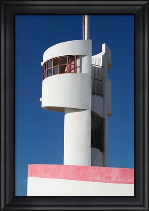 Framed MOROCCO, CASABLANCA, AIN DIAB Beach, Lifeguard Tower Print