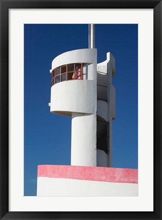 Framed MOROCCO, CASABLANCA, AIN DIAB Beach, Lifeguard Tower Print