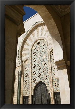 Framed Archway detail, Hassan II Mosque, Casablance, Morocco Print