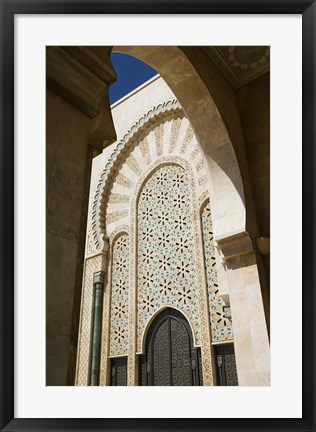 Framed Archway detail, Hassan II Mosque, Casablance, Morocco Print