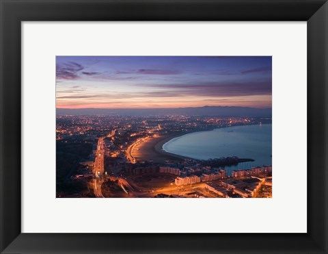 Framed MOROCCO, AGADIR, Boulevard Mohammed V, Coastline Print