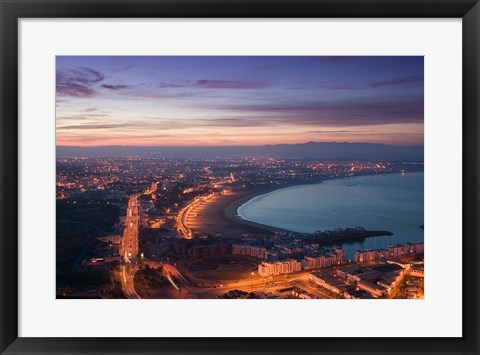 Framed MOROCCO, AGADIR, Boulevard Mohammed V, Coastline Print