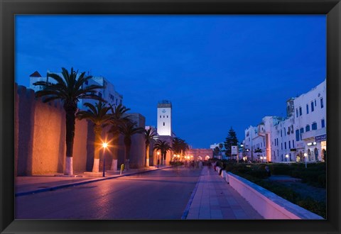 Framed MOROCCO, ESSAOUIRA: Avenue Oqba Ben Nafli Print