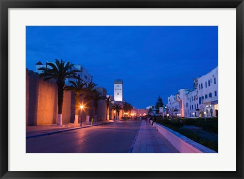 Framed MOROCCO, ESSAOUIRA: Avenue Oqba Ben Nafli Print