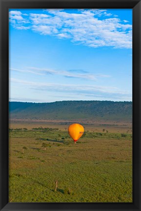 Framed Kenya, Maasai Mara, hot air ballooning at sunrise Print