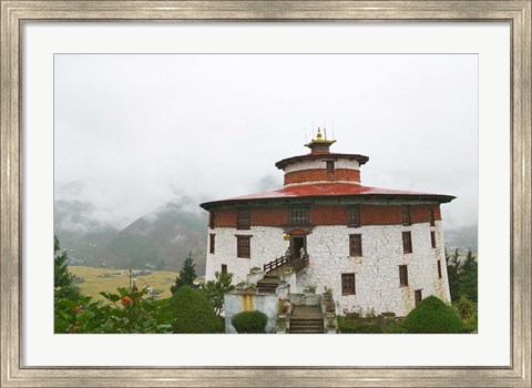 Framed Kichu Lhakhang Dzong, Paro, Bhutan Print