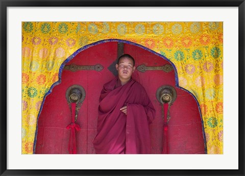 Framed Monks in Sakya Monastery, Tibet, China Print