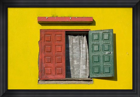Framed Madagascar, Colorful window, near Antananarivo Print