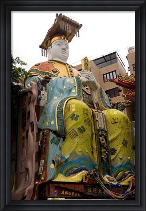 Framed Seated figure, Goddess of Mercy temple, Hong Kong Print