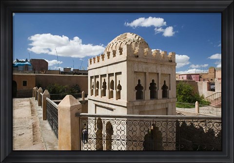 Framed Koubba Ba&#39;adiyn Ablutions Block for Mosque and Madersa, Marrakech, Morocco Print