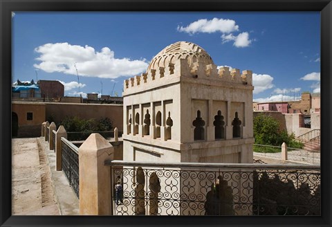 Framed Koubba Ba&#39;adiyn Ablutions Block for Mosque and Madersa, Marrakech, Morocco Print