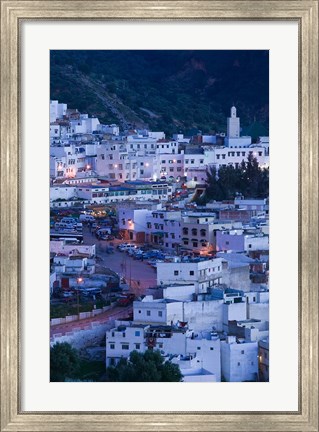 Framed Morocco Moulay, Idriss, Town View Print