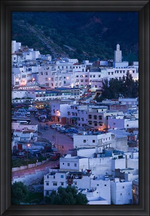 Framed Morocco Moulay, Idriss, Town View Print