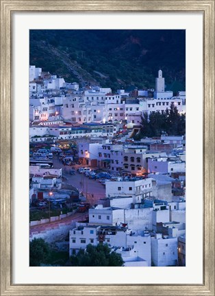 Framed Morocco Moulay, Idriss, Town View Print