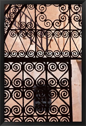 Framed Iron gate, Moorish architecture, Rabat, Morocco Print