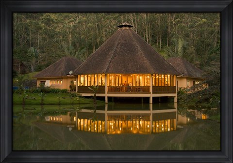 Framed Madagascar, Vakona Forest Lodge, Resort, Mantadia NP Print
