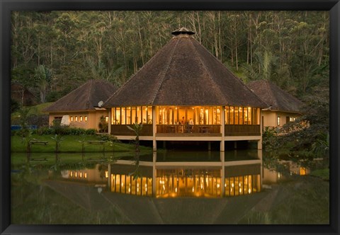 Framed Madagascar, Vakona Forest Lodge, Resort, Mantadia NP Print