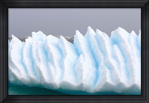 Framed Iceberg pattern off the western Antarctic peninsula Print