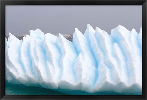 Framed Iceberg pattern off the western Antarctic peninsula Print