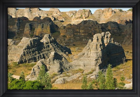 Framed Madagascar, Isalo National Park, Eroded sandstone Print