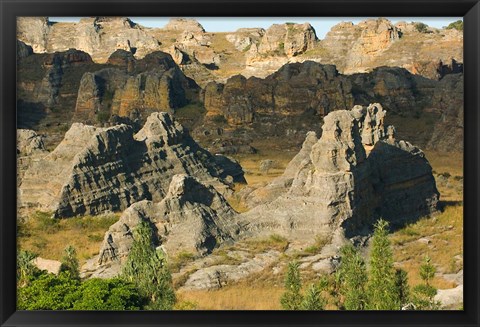 Framed Madagascar, Isalo National Park, Eroded sandstone Print