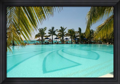 Framed Mauritius, Le Morne. Paradis Hotel and Golf Club Print