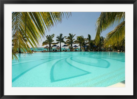 Framed Mauritius, Le Morne. Paradis Hotel and Golf Club Print